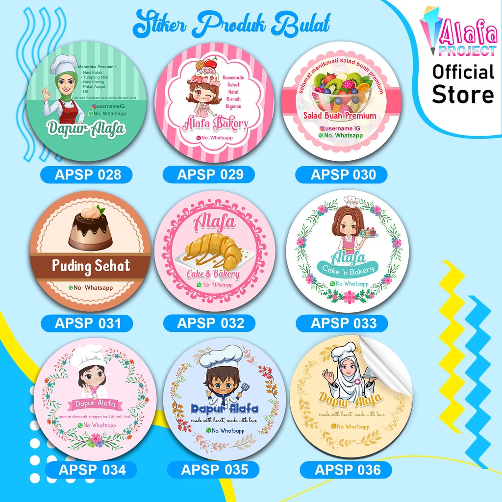 

Alafaproject 028-036 Stiker Toples Kue Kering | Stiker Kemasan Produk