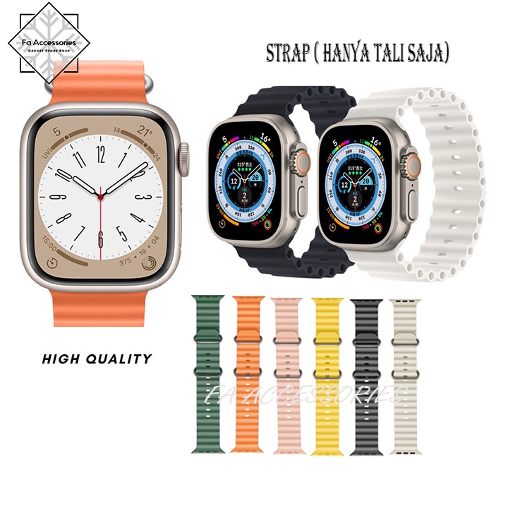 FA Ocean Strap watch iwatch 12 3 4 5 6 8 7 SE 2020 ultra 38mm 42mm 40mm 41mm 44mm 45mm 49mm tali smartwatch jam tangan