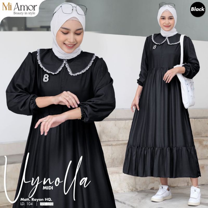 Gamis Polos Terbaru midi dress kekinian midi dress adem premium quality midi dress rayon by mi amor 