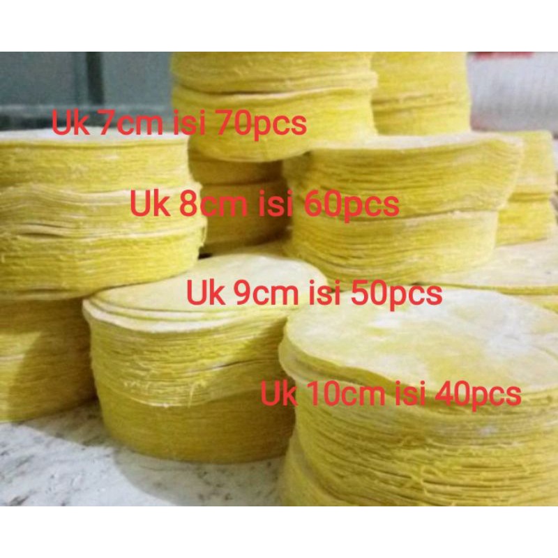 

Kulit Dimsum warna kuning tipis halal anti lengket