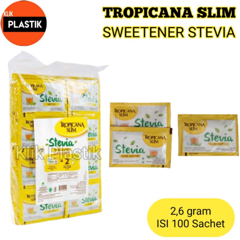 

Stevia Tropicana Slim 100 sachet Sweetener gula diet rendah kalori