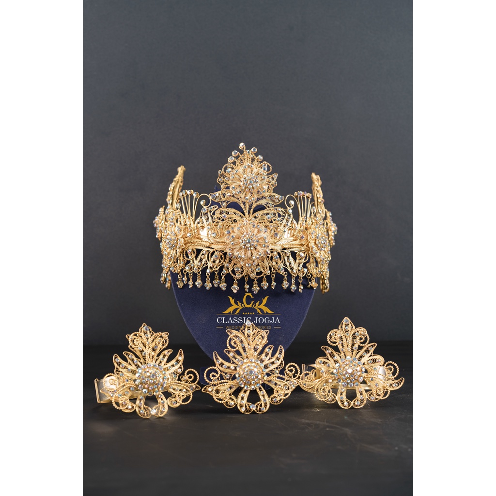 Siger Sunda  Trap Vanny Gold/mentul/Kembanggoyang/Jurai/Rumbai/Juntai/set manten/siger sunda pengant