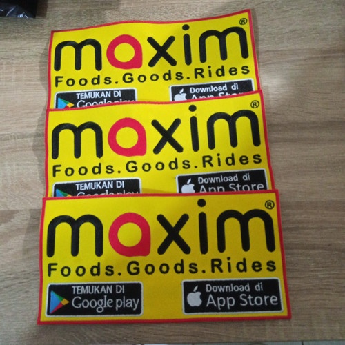 Emblem Maxim Belakang Bordir Komputer Logo Maxim