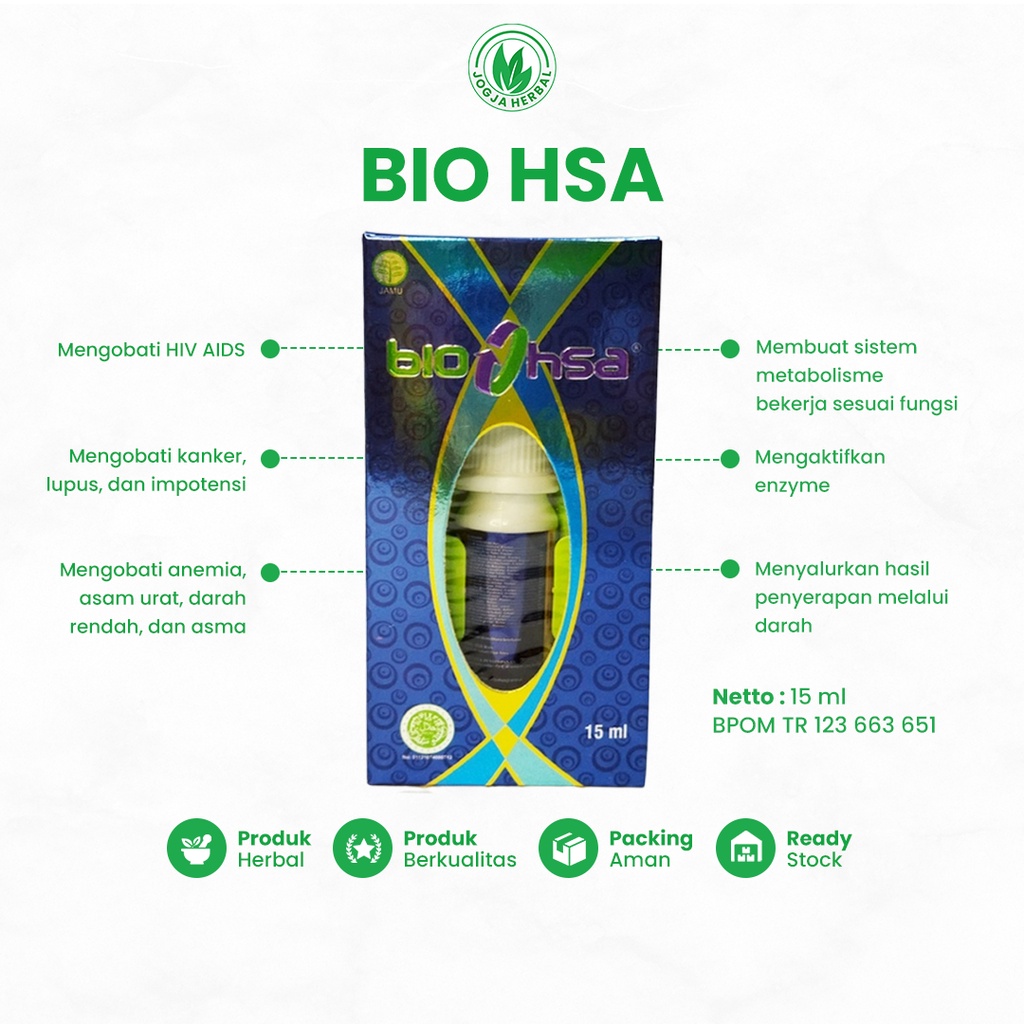 Obat Tetes Herbal Bio HSA Original Halal MUI Segala Penyakit 100% Asli Aman Dikonsumsi Semua Umur Me