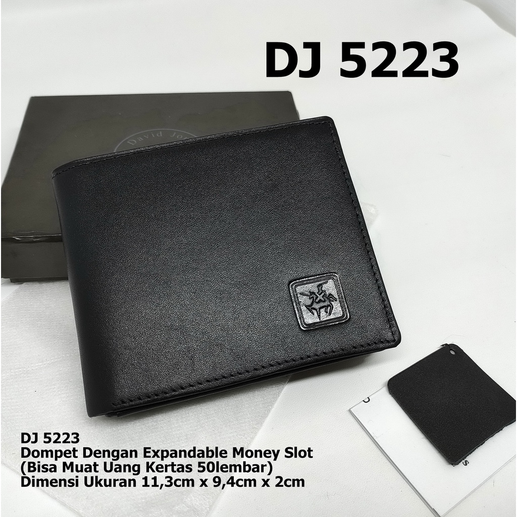 Dompet Pria David Jones DJ 5223 Expandable Model Tidur Kulit Import