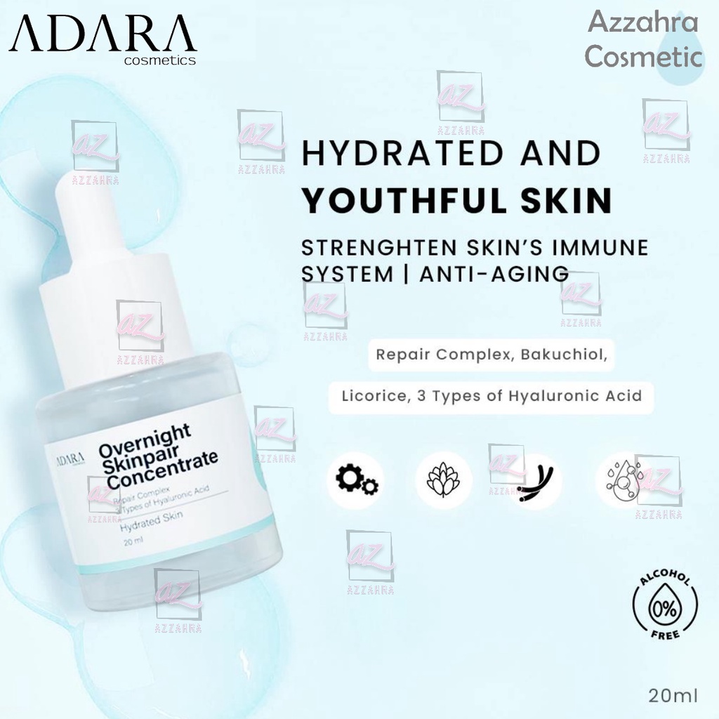 ADARA Overnight Skinpair Concentrate | Bakuchiol Anti Aging Serum - 20ml