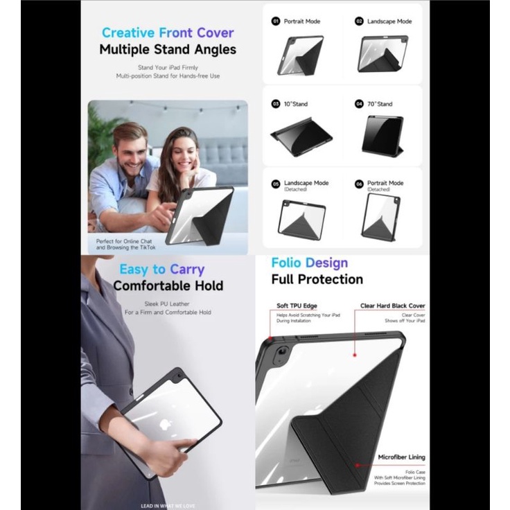 Case iPad 10 2022 10.9 10th Dux Ducis MAGI Series Flip Cover Casing