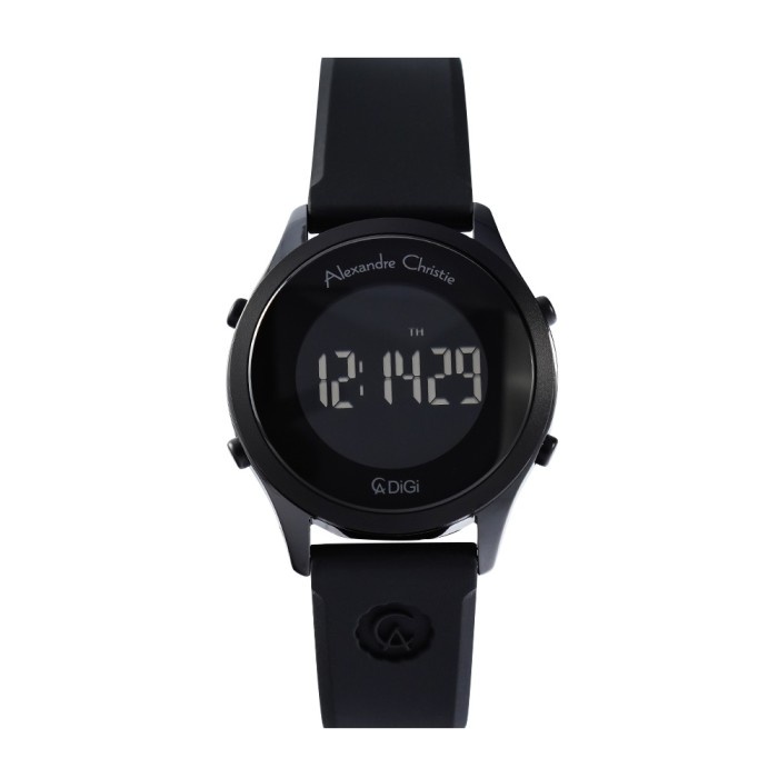 {CollectionStore} JAM TANGAN WANITA ALEXANDRE CHRISTIE AC 9363 / AC9363 RUBBER ORIGINAL - FULL BLACK
