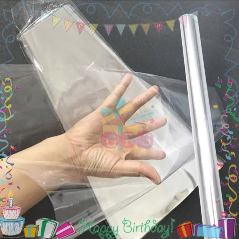 

Plastik Parcel POLOS 90x100 BESAR Transparan Packing Pembungkus Bening Kado