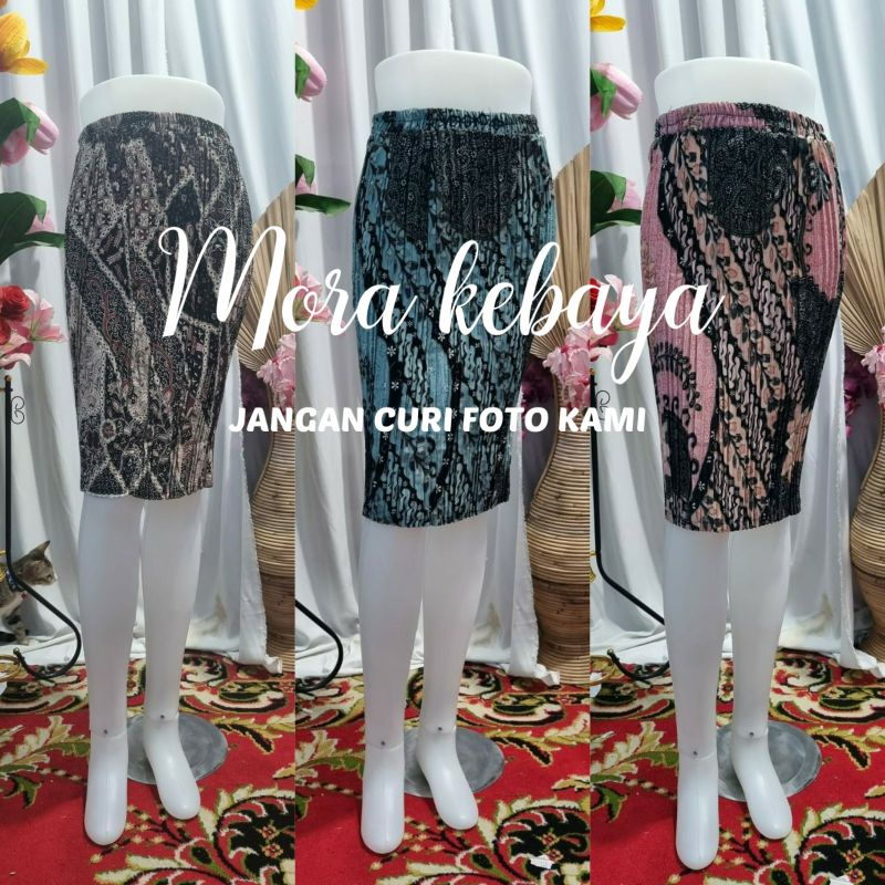 (COD) Real pict _Plisket Batik pendek_Rok kebaya batik _ bawahan kebaya _ rok plisket kebaya pendek