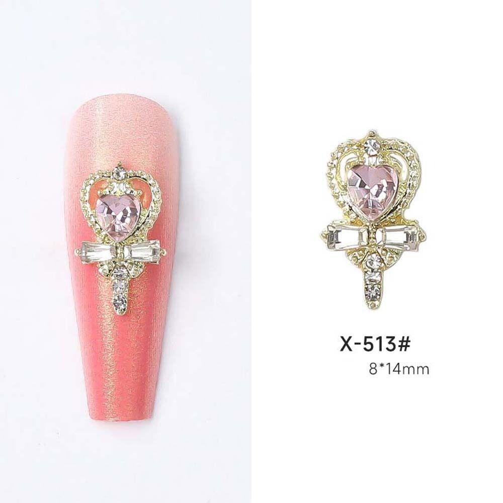 Mxbeauty Hiasan Kuku Jantung Wanita Pesona Kuku Cinta Hati Cross Bintang Tongkat Ajaib 3D Nail Drills