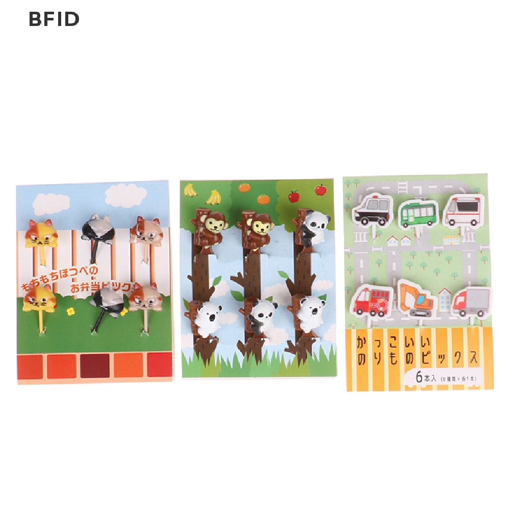 [BFID] Set Garpu Buah Kartun Kue Stick Twisted Desserts Forks Food Stick Rumah Pesta [ID]