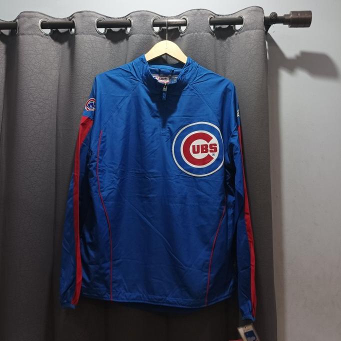 jaket Baseball MLB Majestic UBS half zipp original