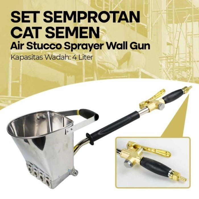 alat aci semen tembok set semprotan cat air stucco sprayer serbaguna