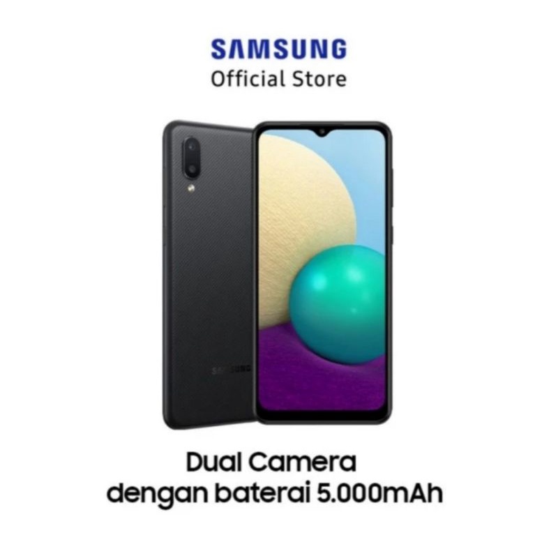 HP SAMSUNG GALAXY A02 3/32 GB - SAMSUNG A 02 RAM 3GB ROM 32GB GARANSI RESMI