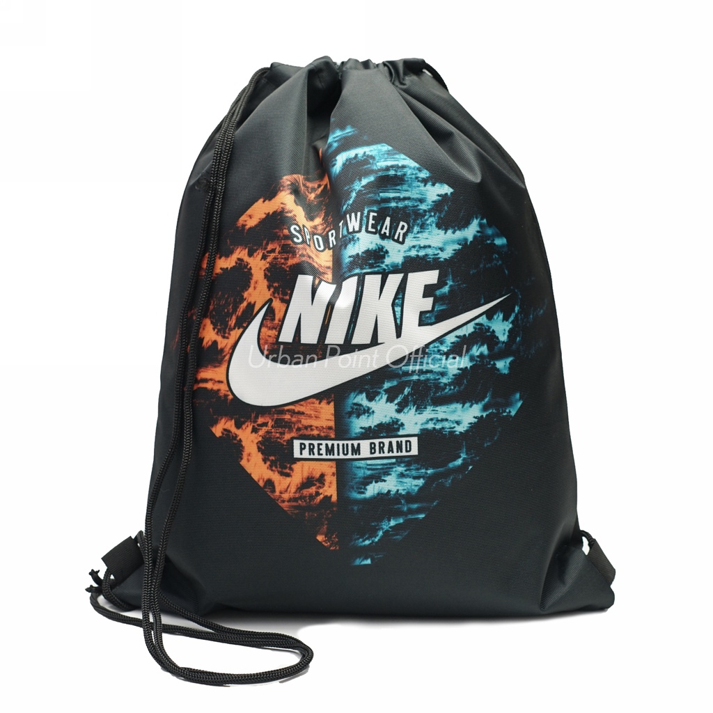 Tas Serut Sport Futsal Pria Gymsack Nike Sepatu Olahraga