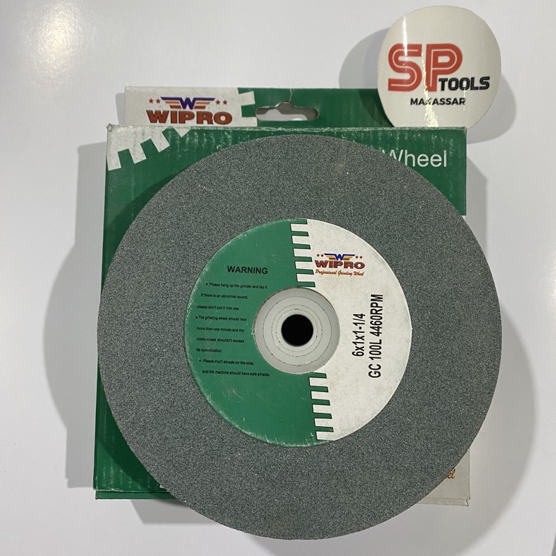 BATU GERINDA DUDUK POLES / GRINDING WHEEL #100 GRIT 100 / 6" 6 INCH WIPRO GC100L