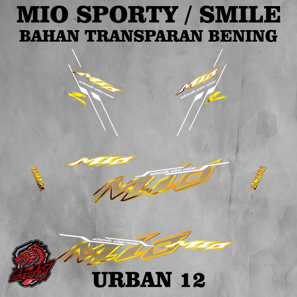 Striping mio sporty mio smile urban - Stiker Decal TRANSPARAN yamaha mio sporty mio smile urban 12 b