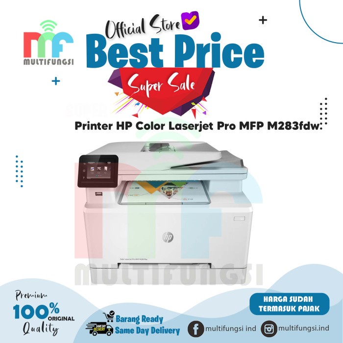 Color Printer Hp Color Laserjet Pro Mfp M283Fdw (7Kw75A) 283Fdw