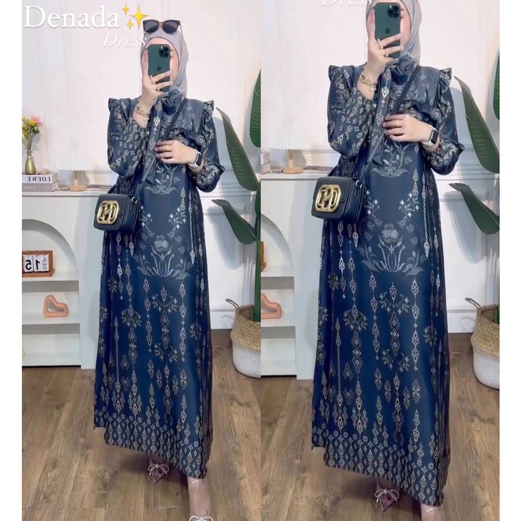 Gamis raya maxmara dyor DENADA DRESS SILK PREMIUM