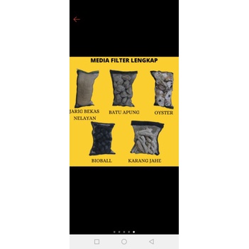 paket lengkap media filter kolam ikan/ paket kumplit filter kolam 5 item