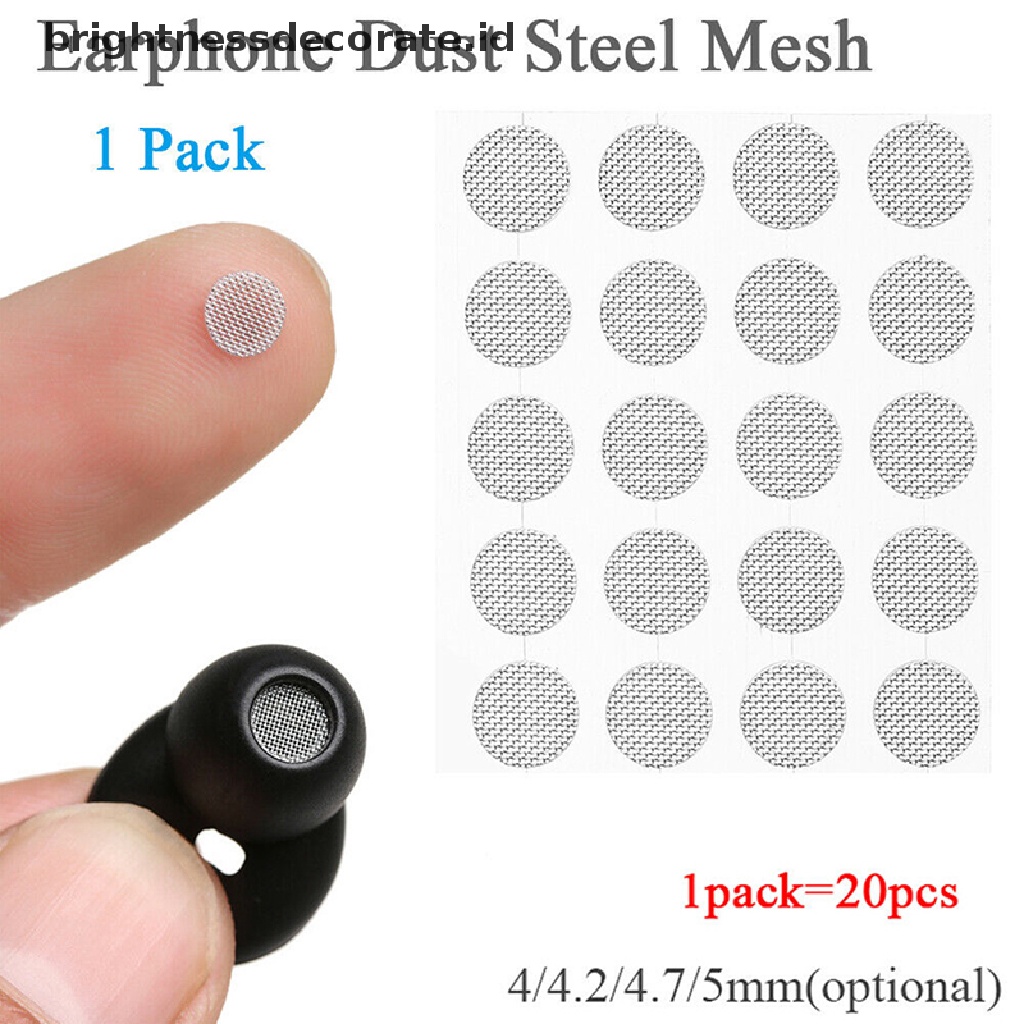 [Birth] 20pcs Earphone Jaringan Tahan Debu Steel Mesh 4mm 4.2mm 4.7mm 5mm Aksesoris DIY [ID]