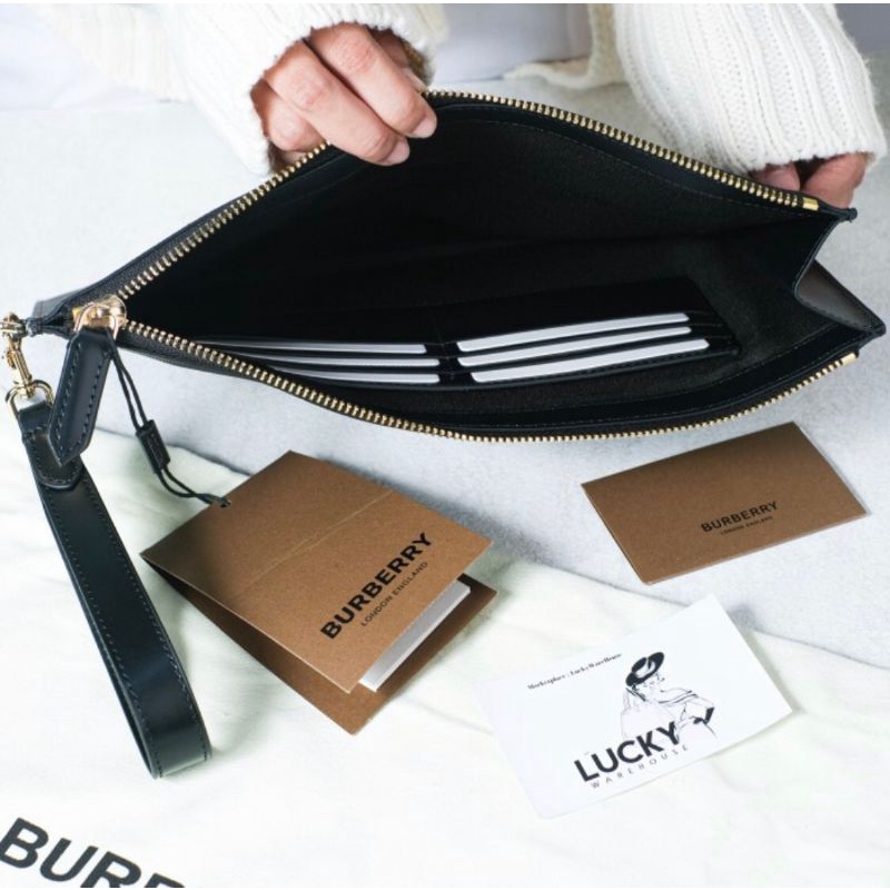 Burberry Classic Clutch In Black - ORIGINAL 100%