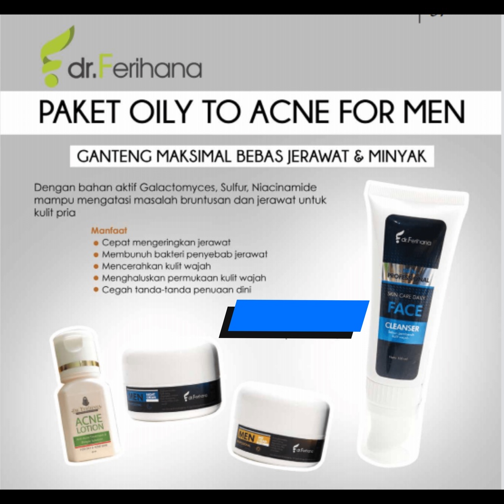 dr.ferihana - PAKET OILY TO ACNE FOR MEN
