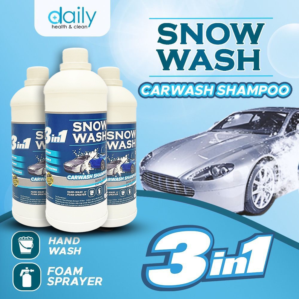 DAILY SNOW WASH PREMIUM 1 LITER DAILY CAR WASH SABUN MOBIL MOTOR 1 L