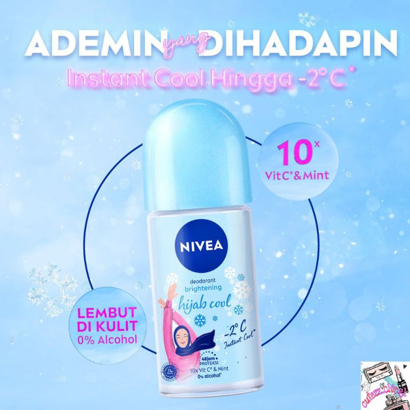 ☃Cutezz_Ching1☃Nivea Deodorant Whitening Hijab Roll On