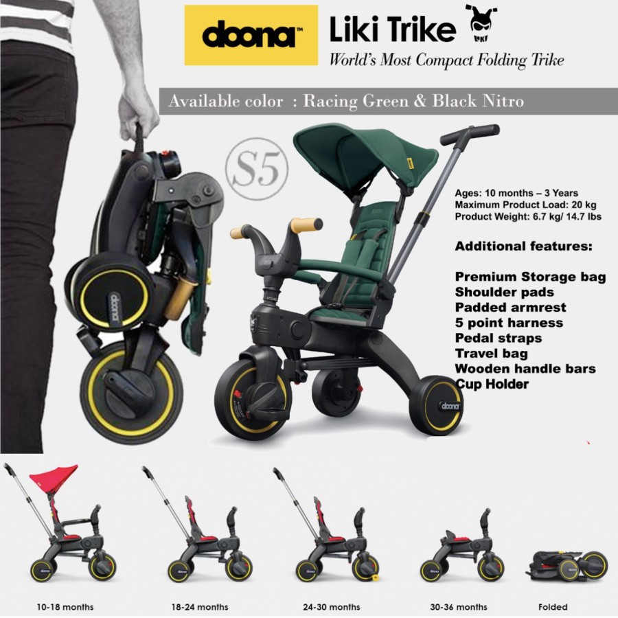 Doona Liki Trike S1/ S5 Sepeda Kecil Mini Trike Anak Kecil Baby Balita Sepedaan Lucu Mini Bike Enteng Cabin Tricycle Roda Tiga