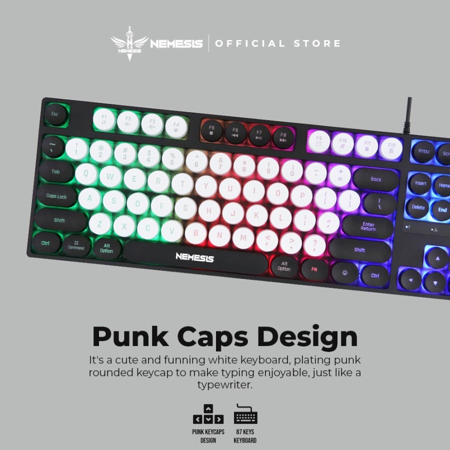 NYK K-04 / K-04 Furion TKL Rainbow RGB Gaming Keyboard