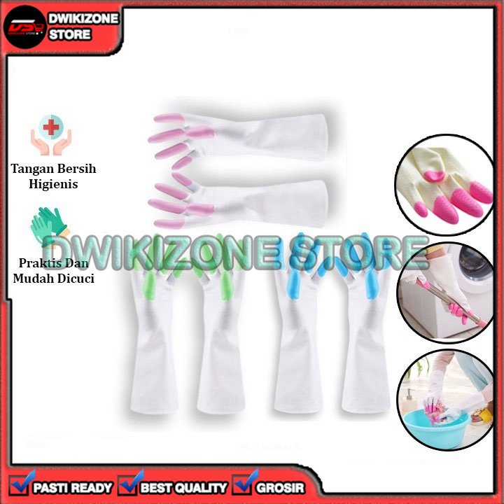 [GROSIR] SARUNG TANGAN CUCI PIRING SILIKON ANTI AIR KARET RUBBE GLOVE