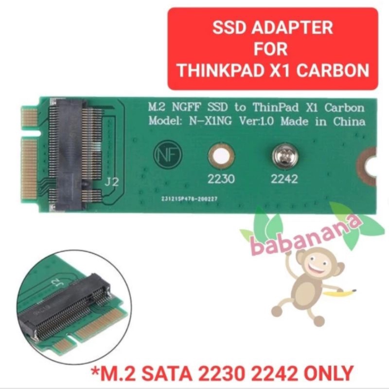 SSD Adapter M.2 SATA for Lenovo IBM Thinkpad X1 Carbon NGFF Converter