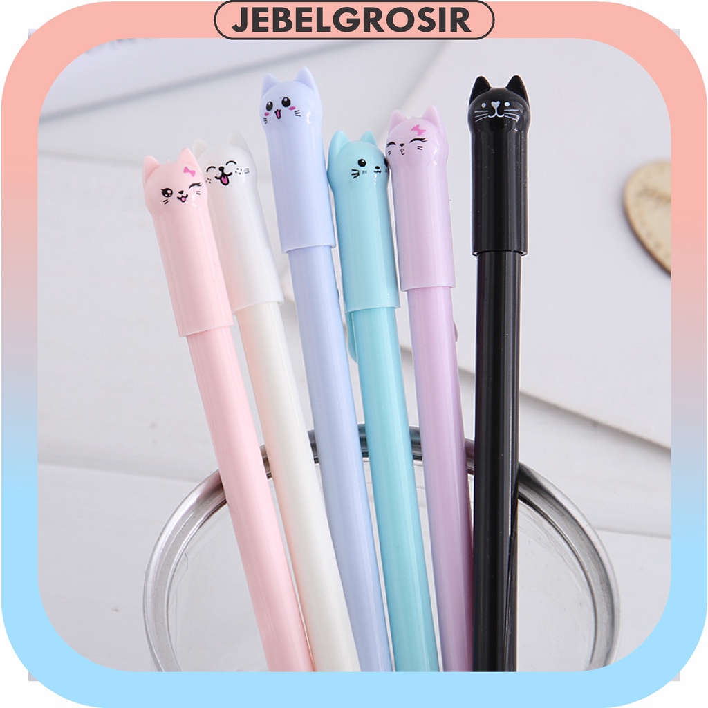 Pulpen Kucing Pena Pen Bolpen Ballpoint Motif Karakter Kucing Meow Pulpen Gel Import 415