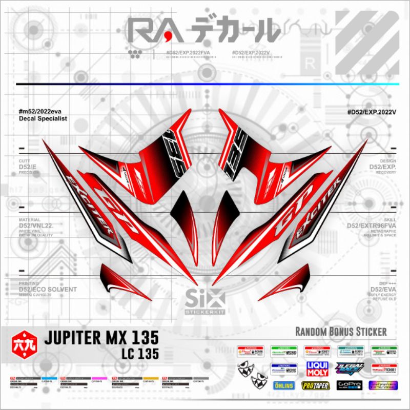 STRIPING VAREASI JUPITER MX LAMA EDISI GP/EXCITER /LC135/SPARK