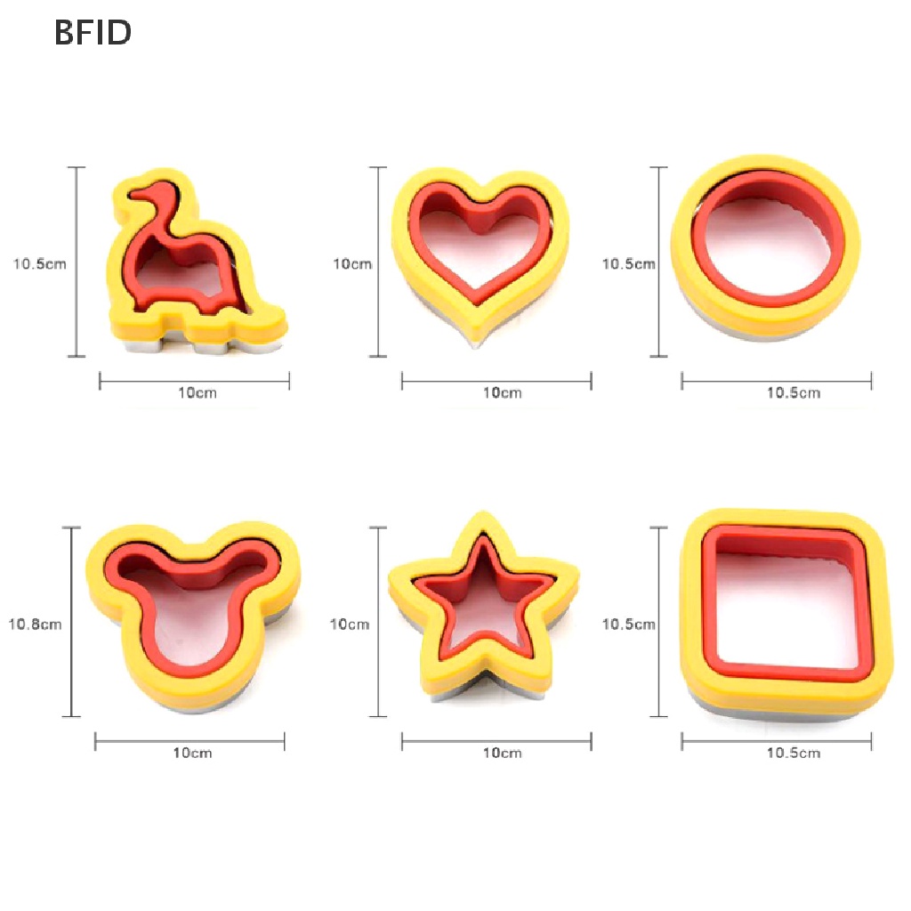 [BFID] Pemotong Buah Makanan Anak Kue Kering Sandwich Mold Maker Dengan Bentuk Cetakan Roti Sayur Set Alat Bento Dapur [ID]