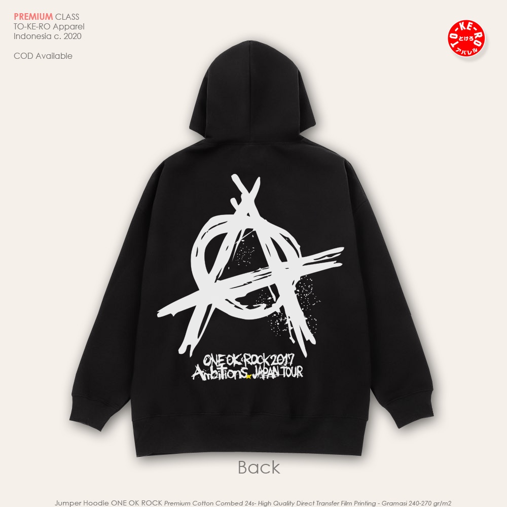 Jumper Hoodie Japan Band ONE OK ROCK Ambition Japan Tour 2017 [Black]