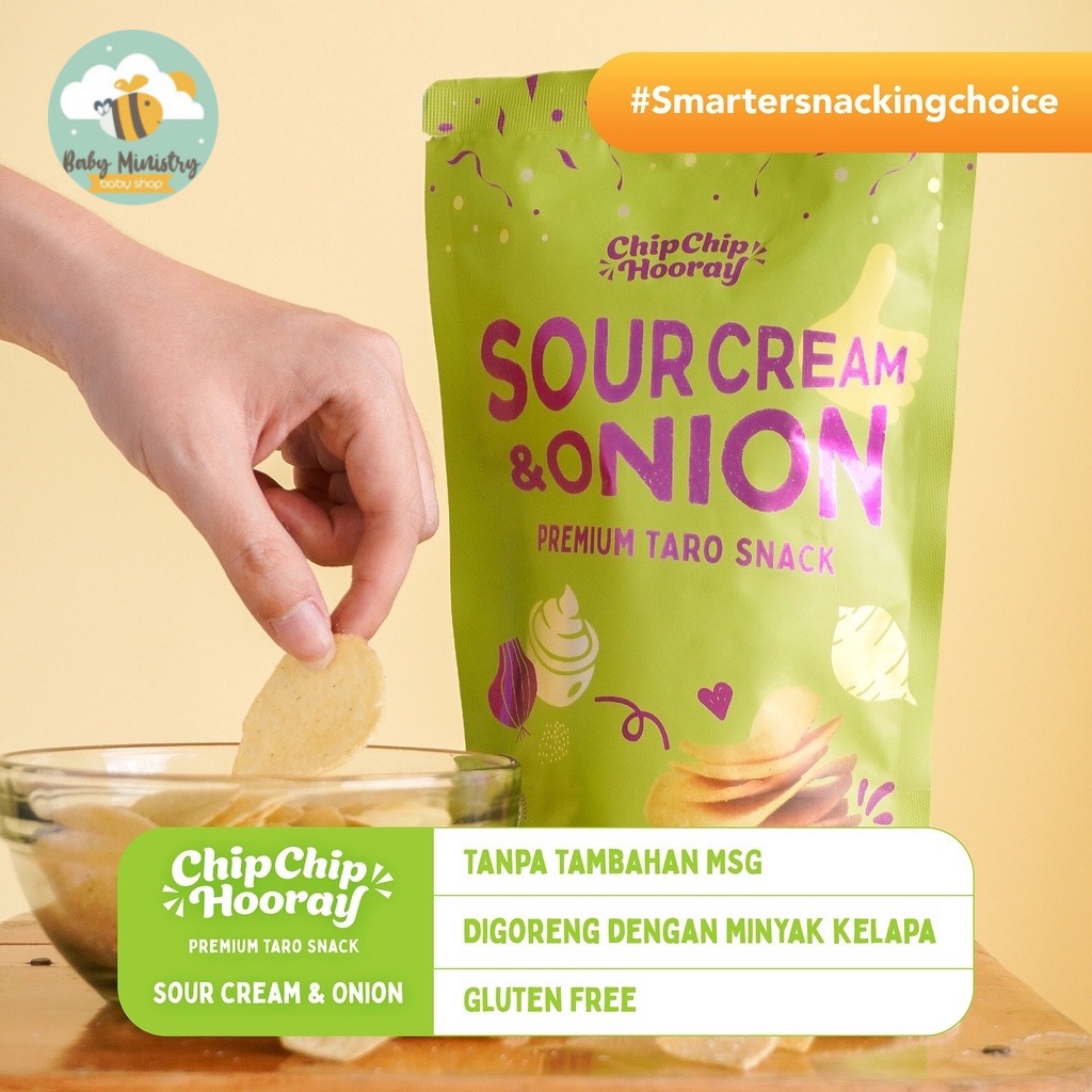 Chip Chip Hooray (75g) Premium Taro Snack / keripik sehat / snack ringan / keripik talas