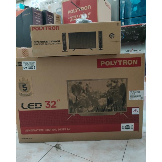 ID POLYTRON LED DIGITAL TV 32 INCH 32TV1555 SPEAKER TOWER