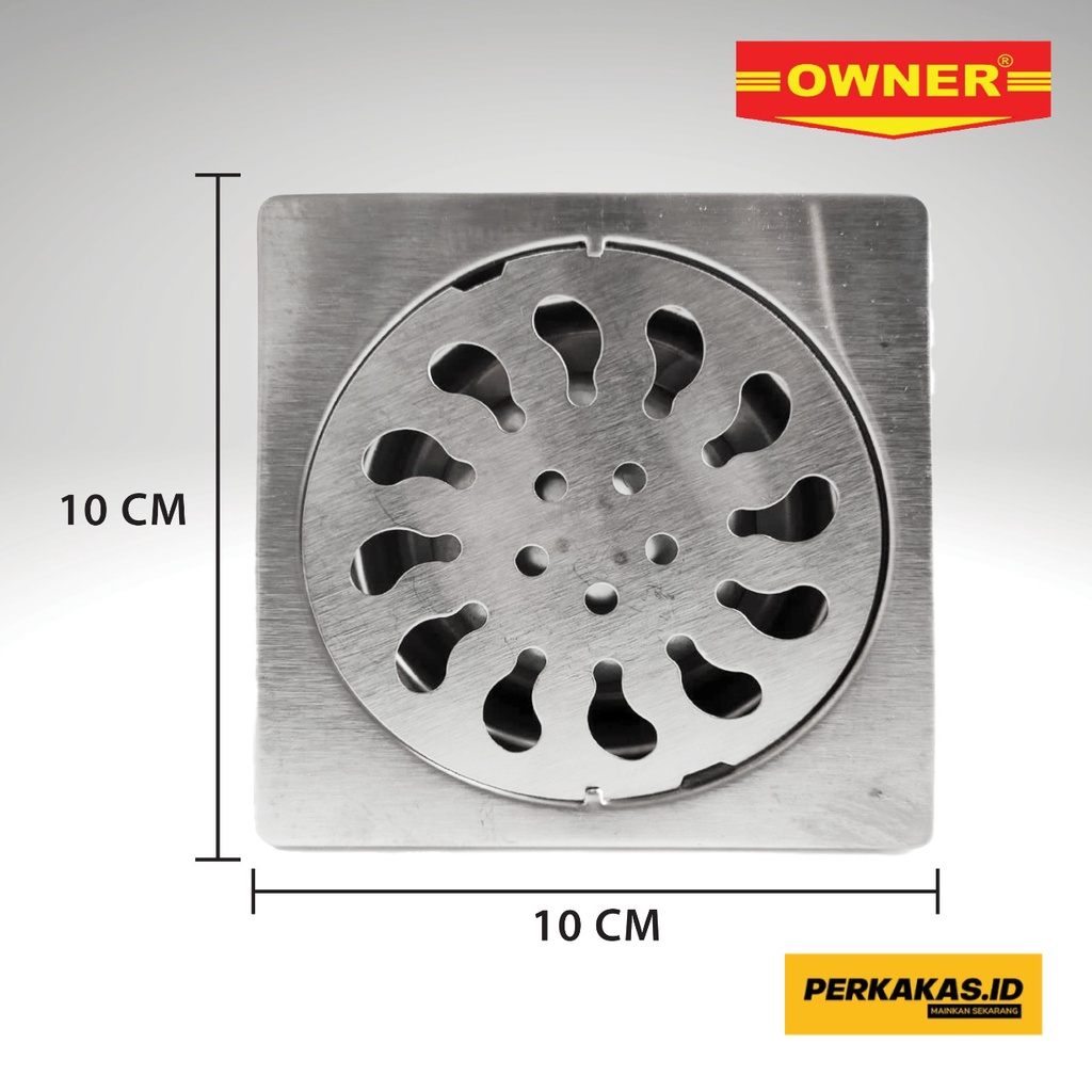 Saringan Air Kamar Mandi Floor Drain Stainless Steel 4 Inch OWNER