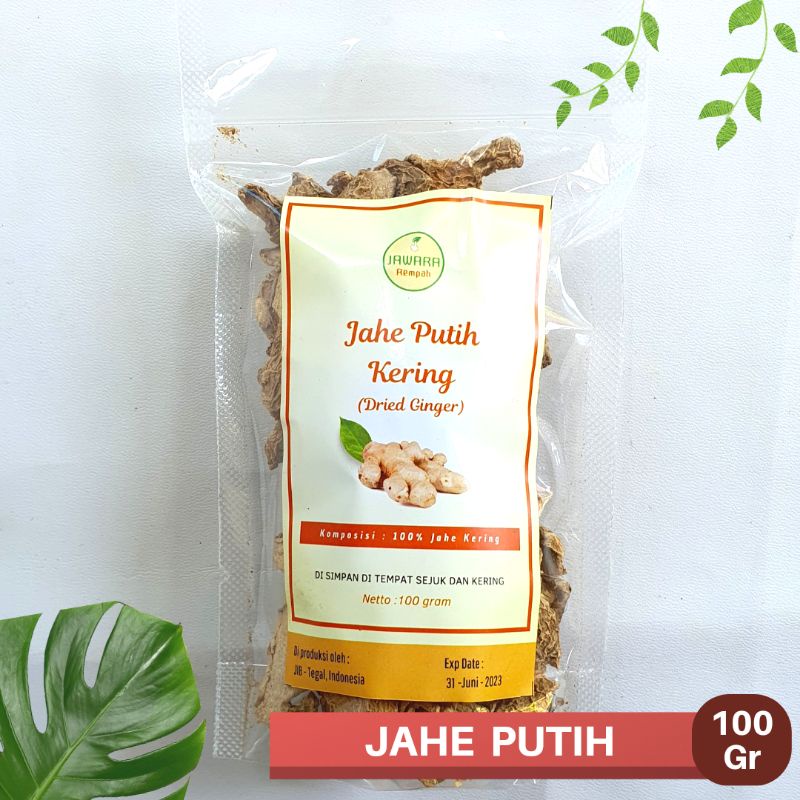 

100 gram Jahe Putih Kering Kualitas Premium