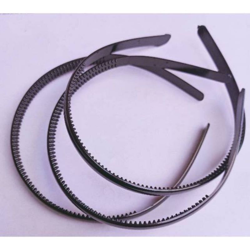 `ღ´ PHINKL `ღ´ Bando hitam polos bisa untuk pria dan wanita penahan poni