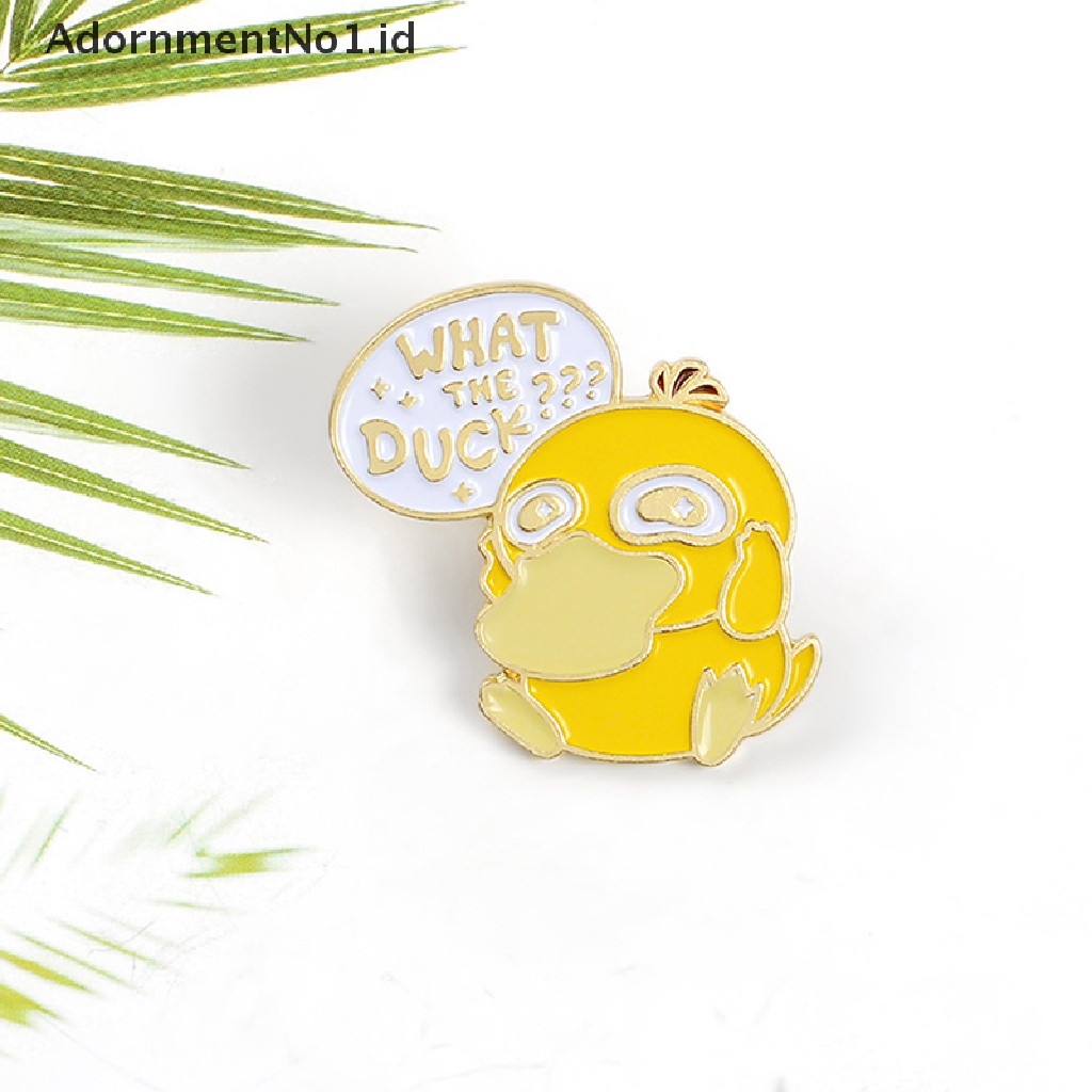 [AdornmentNo1] Bros Bebek Kuning Kecil Hewan Lucu What The Duck Cartoon Pin Enamel Brooch [ID]