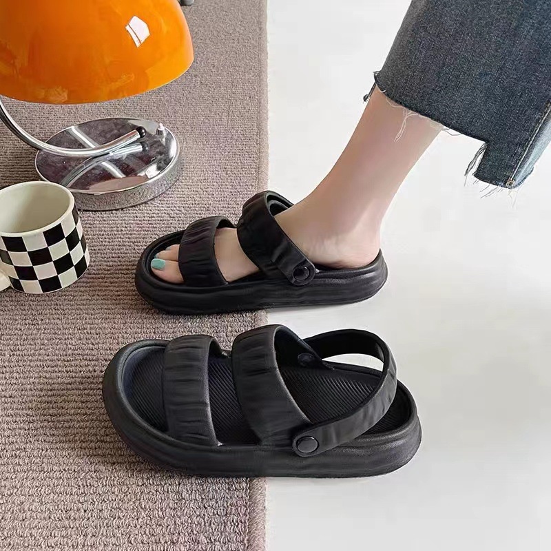 BV.ID SD1041 Sandal Wanita Jelly Sendal Rumahan Bahan Karet Tebal Empuk Home Slipper Anti Slip Wanita Gaya Korea