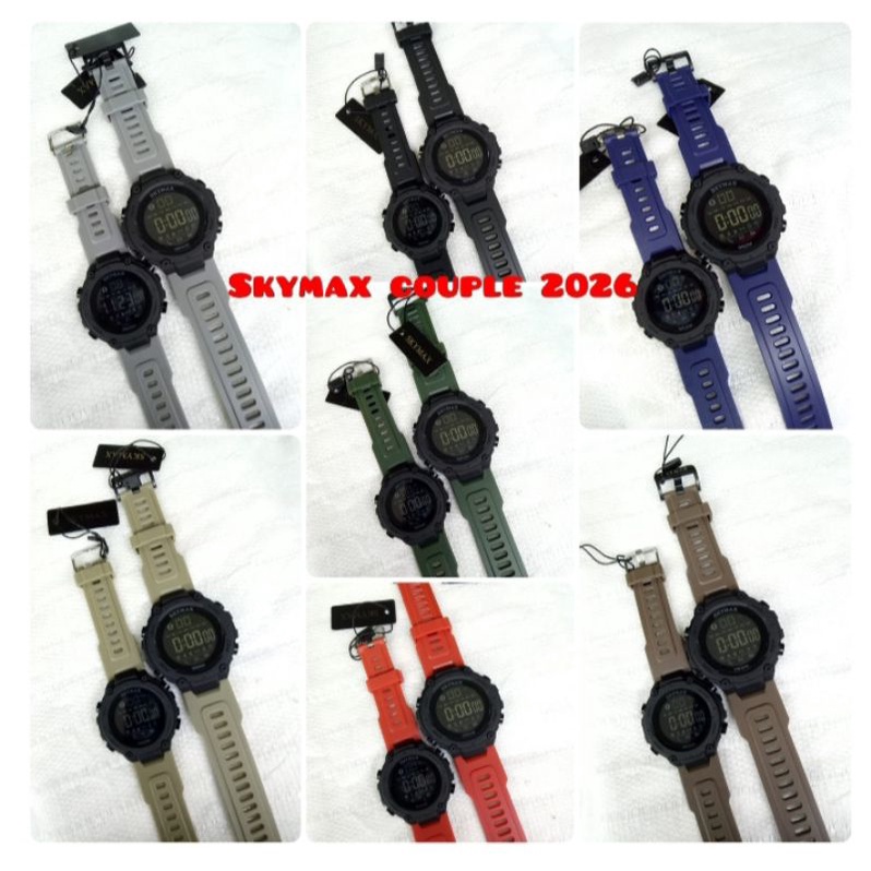 Jam Couple Jam Tangan SkyMax 2026 Original water Resist Anti Air