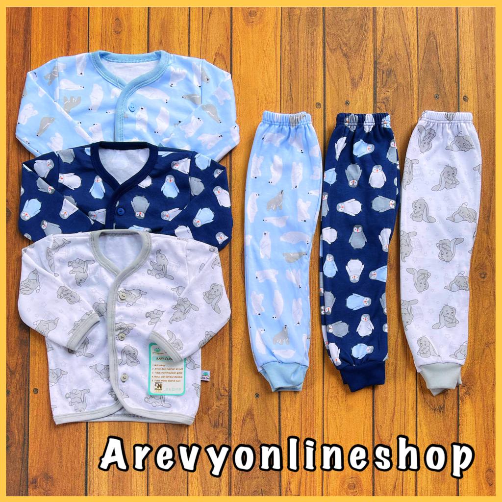 1 Pcs Setelan Piyama Baju Panjang Celana Panjang Baju Pendek Celana Pendek Sleepsuit Kutung Bayi Newborn 0-3 S M L Little Owl