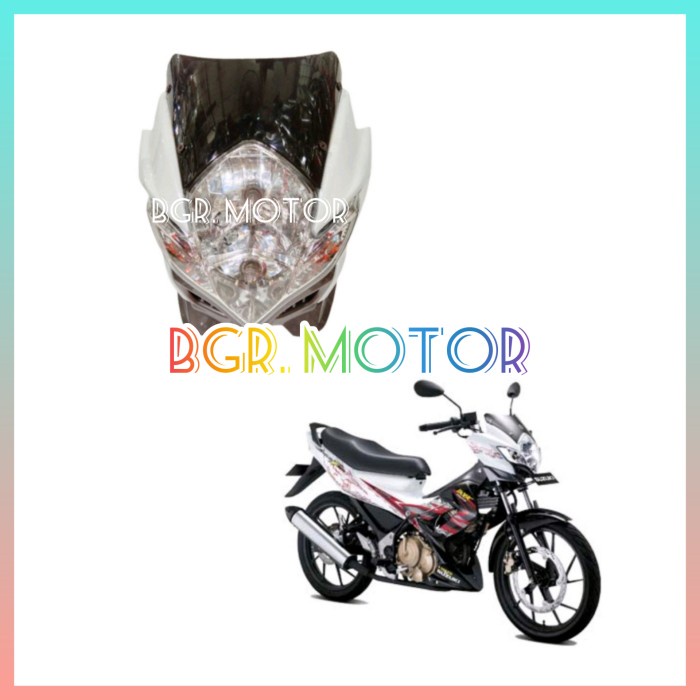 batok kepala satria Fu barong headlamp satria Fu barong - Putih