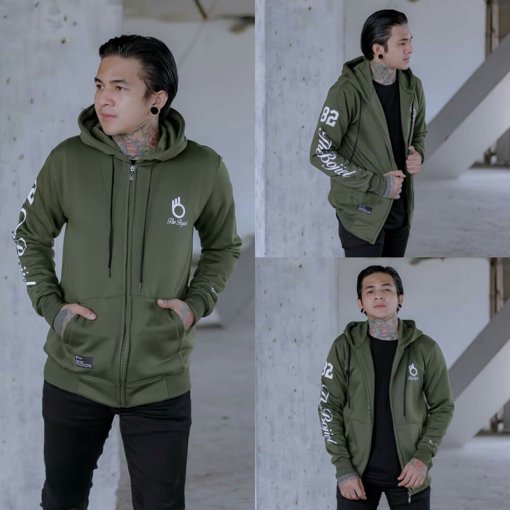 The Bojiel Jaket Zipper The Bojiel Sweater Hoodie Pria