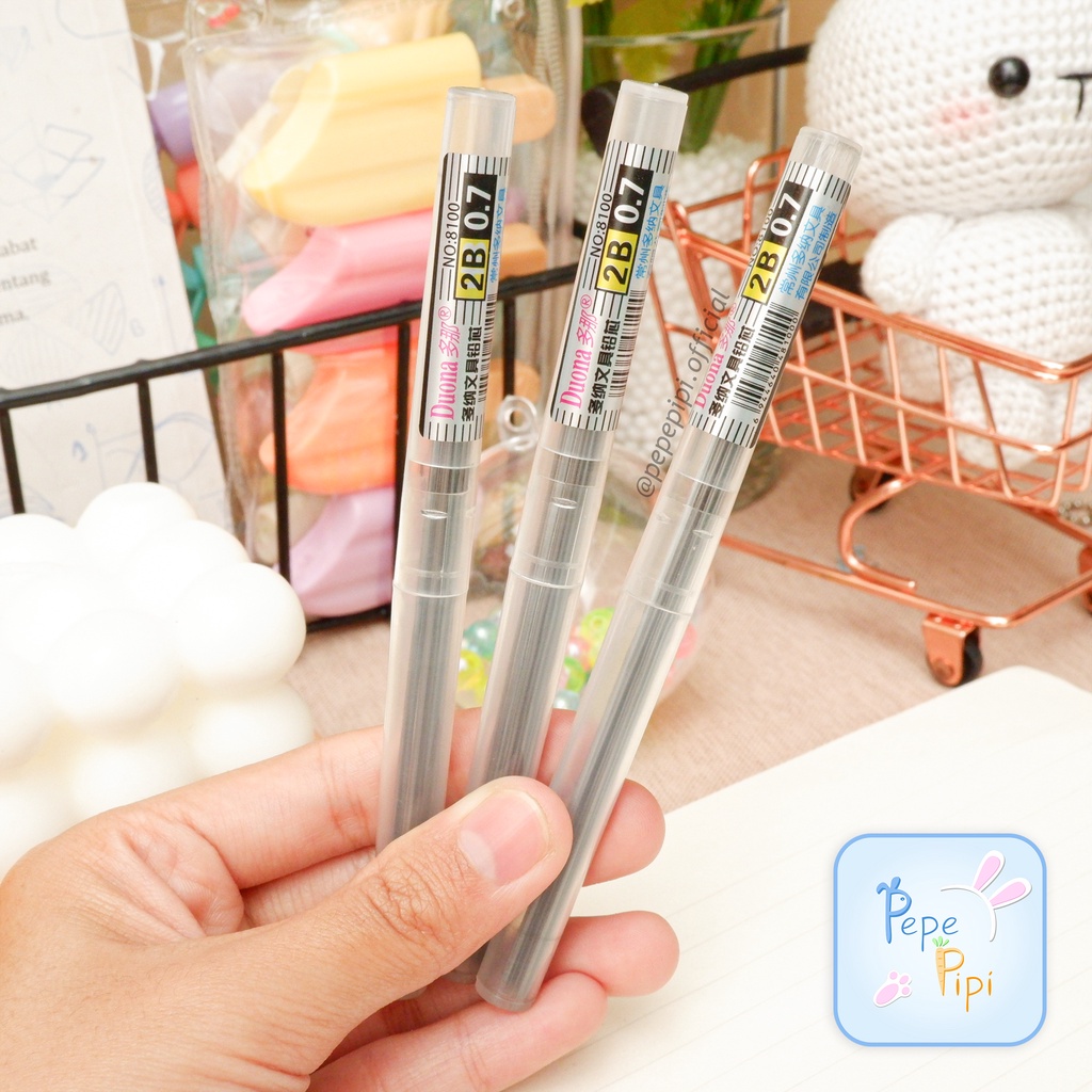 Pensil Refill Duona NO. 8100 Mekanik 2B 0,7 Refill Pensil Isi Ulang Pensil 0.7mm Refil Pensil Pencil